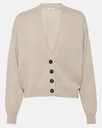 Brunello Cucinelli Cardigan in cashmere Neutro