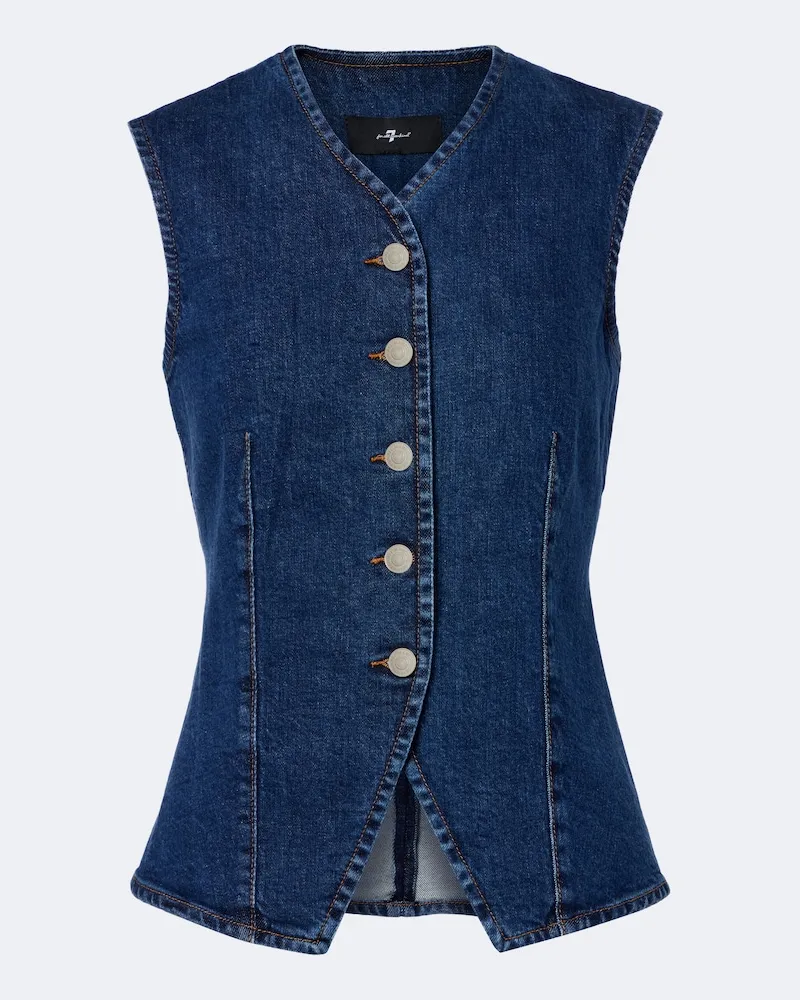 7 for all mankind Gilet di jeans Lady Blu