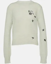 Loewe x Suna Fujita - Pullover in lana con ricamo Blu