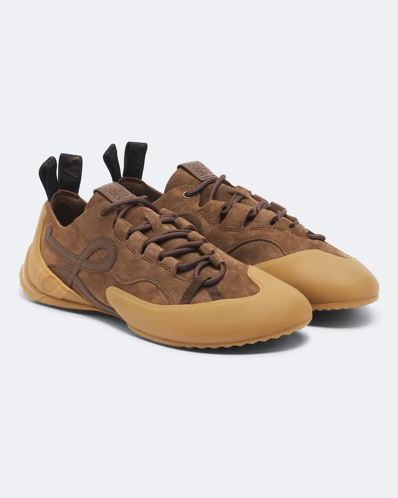 Loewe Sneakers Grip Anagram in suede Marrone