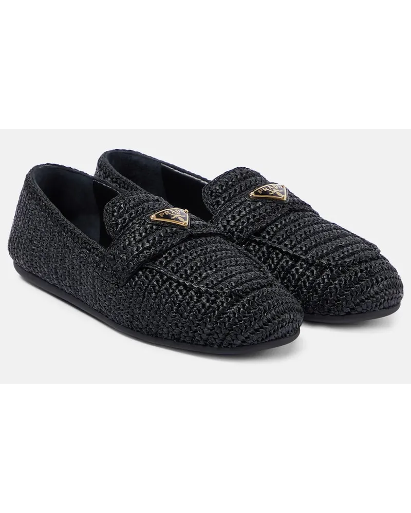 Prada Mocassini in crochet Nero