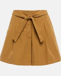 A.P.C. Shorts in cotone a vita alta Marrone