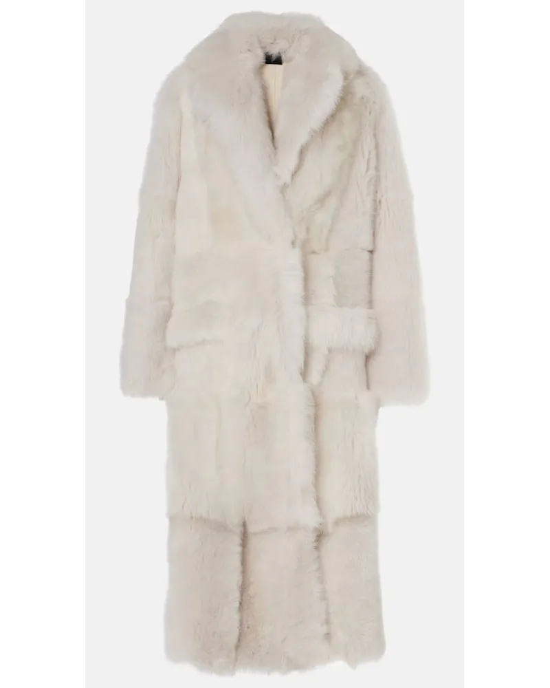 BLANCHA Cappotto in shearling Bianco