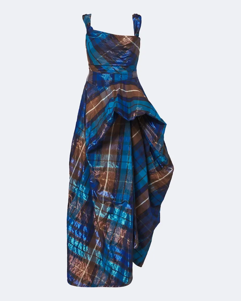 Vivienne Westwood Abito lungo Chichi a quadri Multicolore