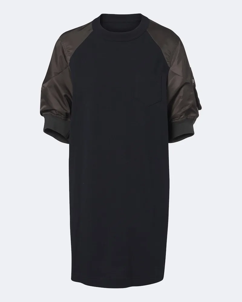 Sacai Abito corto in cotone Blu