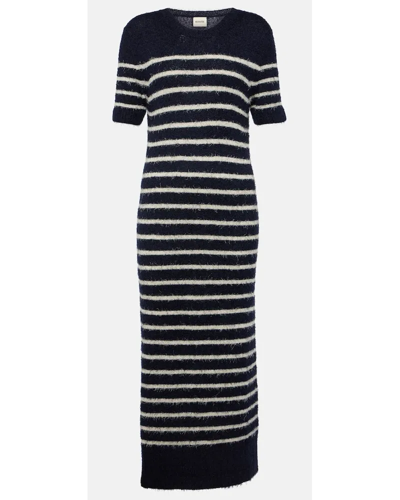 KHAITE Abito midi Helen in seta e cashmere Multicolore