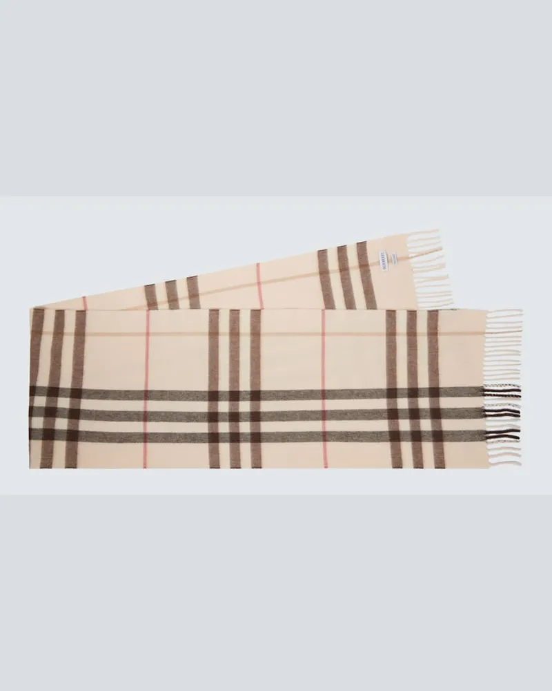 Burberry Sciarpa in cashmere Burberry Check Beige