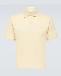 Saint Laurent Polo Cassandre in misto cotone Blu