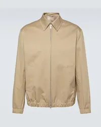 LARDINI Giacca blouson in cotone Beige