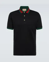 Gucci Polo in piqué Nero