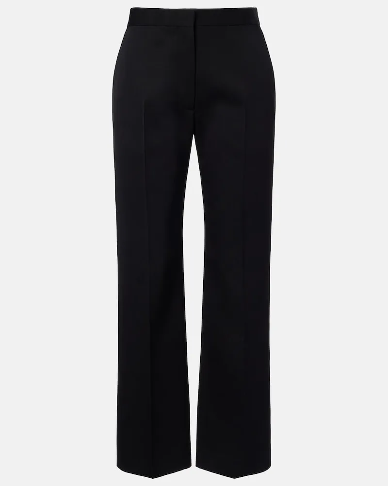 The Row Pantaloni regular Trino in lana Nero