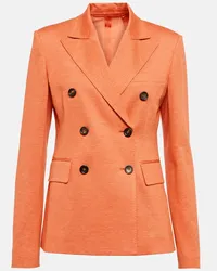 Max Mara Blazer Zirlo in cotone e lino Arancione