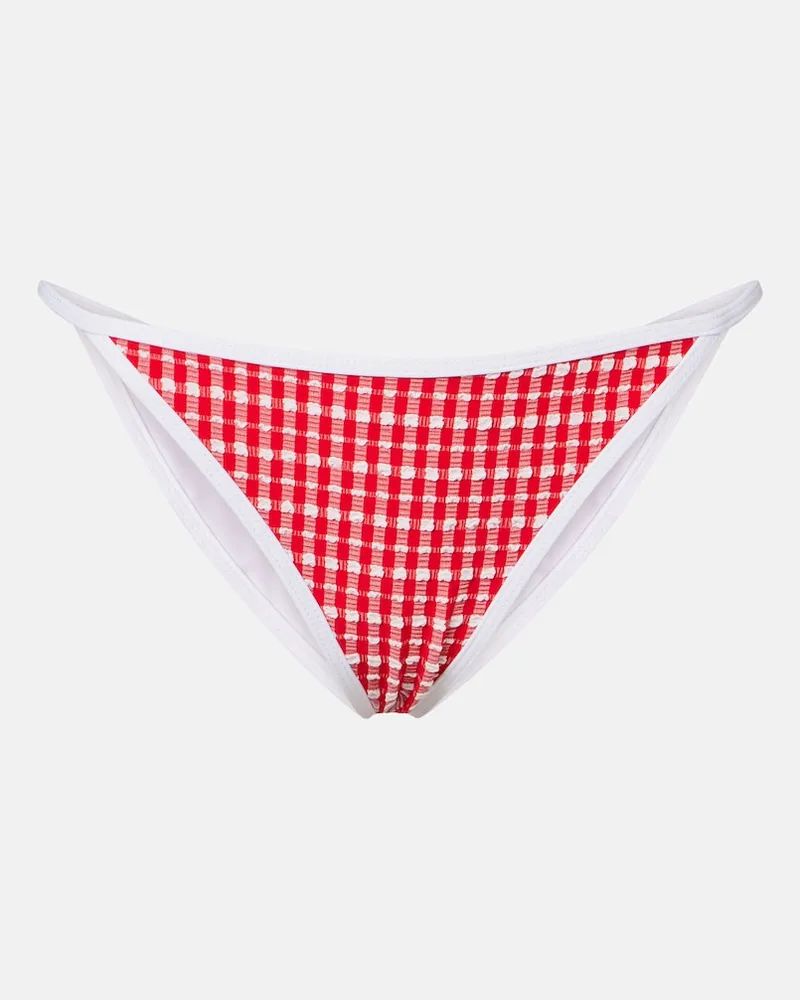 JADE SWIM Slip bikini Bare Minimum a quadri Rosso