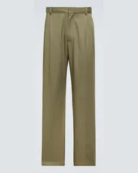 Loewe Pantaloni regular in cotone Verde