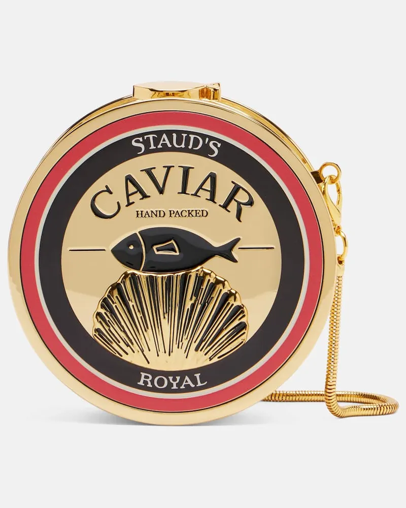 STAUD Borsa a tracolla Caviar Mini Oro