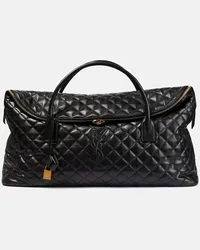 Saint Laurent Borsa da viaggio Es Giant in pelle matelassé Nero