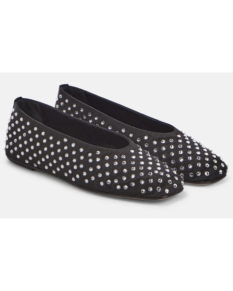 Magda Butrym Ballerine in raso con decorazioni Nero