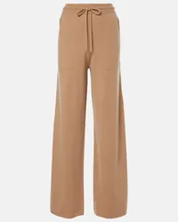 Max Mara Pantaloni sportivi Rino in lana e cashmere Beige