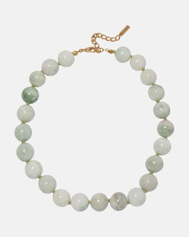 Jennifer Behr Collana Louisa in oro 18kt con decorazioni Verde