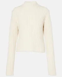 Totême Pullover Petite Chunky in lana e cashmere Bianco