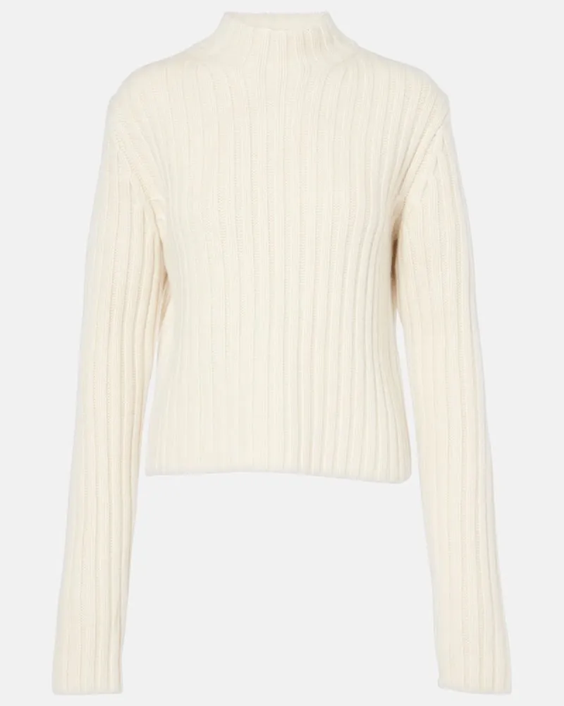 Totême Pullover Petite Chunky in lana e cashmere Bianco