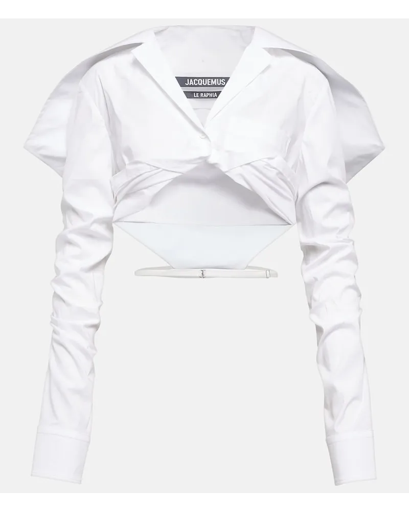 Jacquemus Camicia cropped Meio Bianco