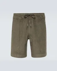 Tom Ford Shorts in spugna di cotone Verde