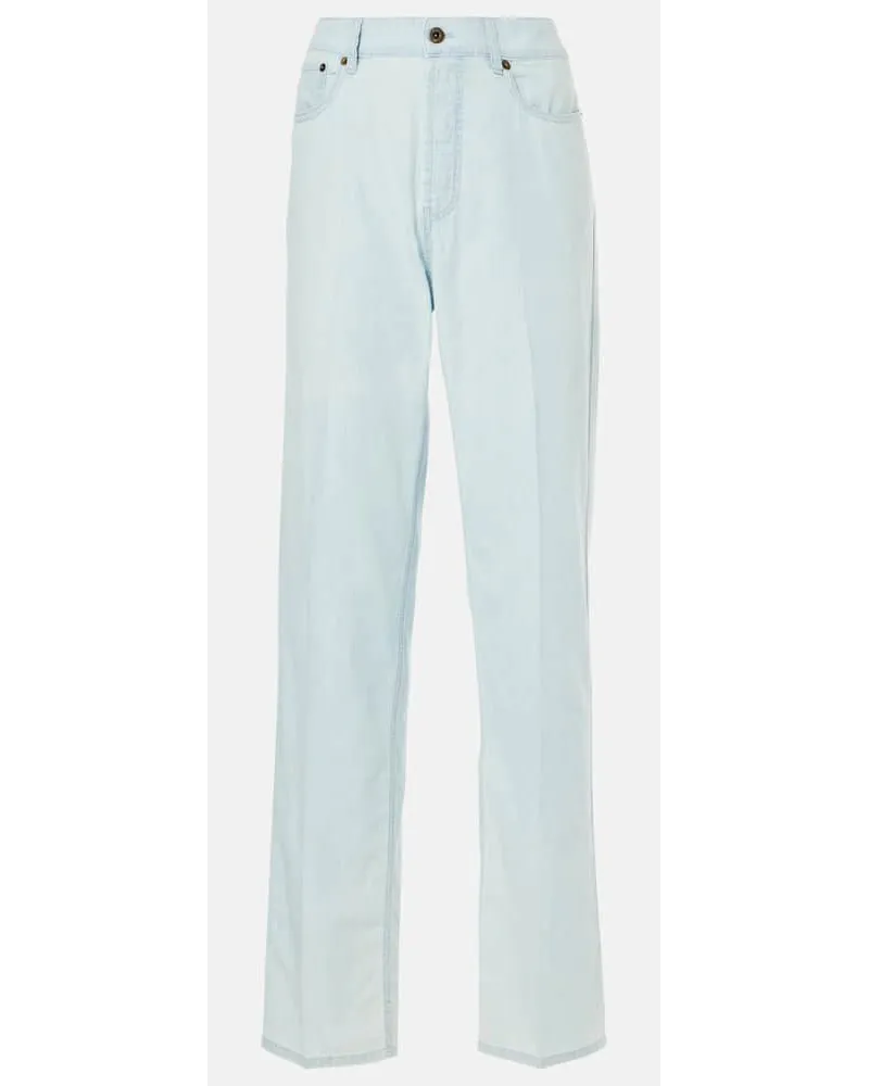 Miu Miu Jeans regular a vita bassa Blu