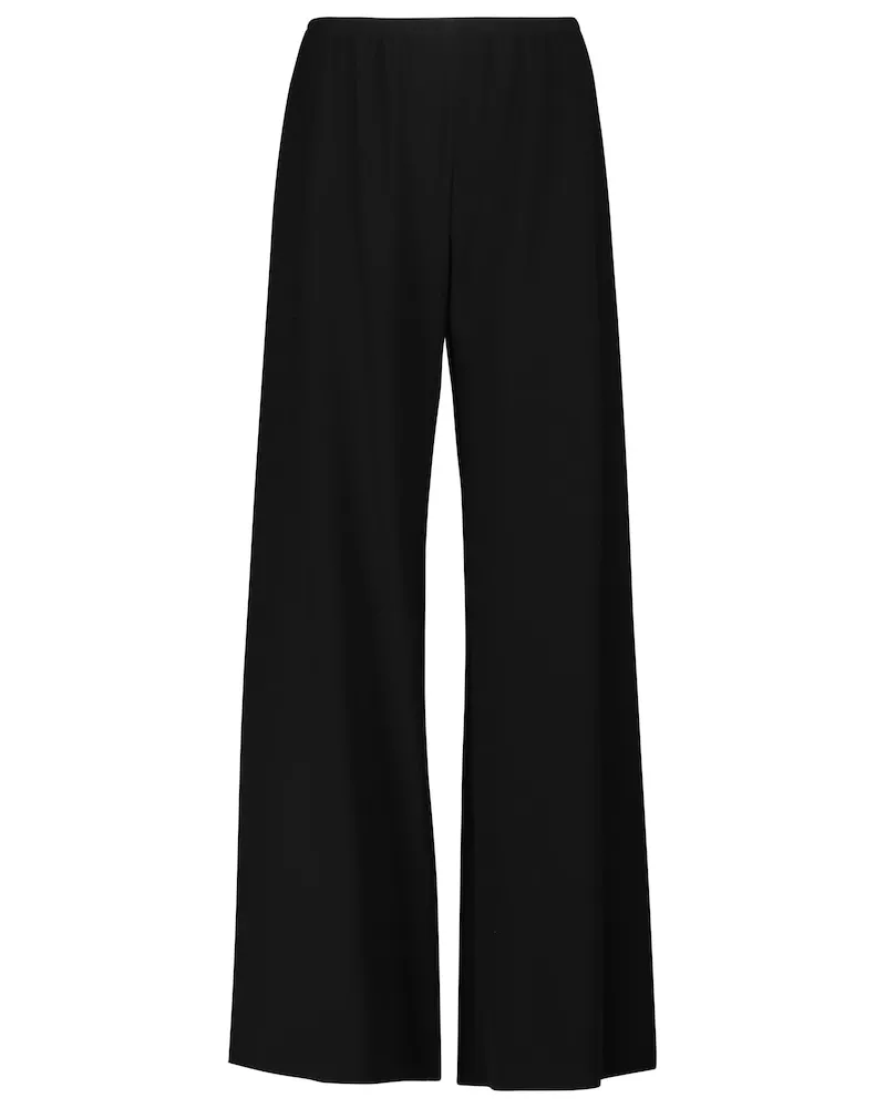 The Row Pantaloni Gala in cady a gamba larga Nero