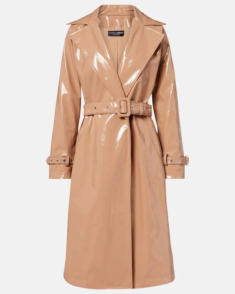 Dolce & Gabbana Trench monopetto con cintura Rosa
