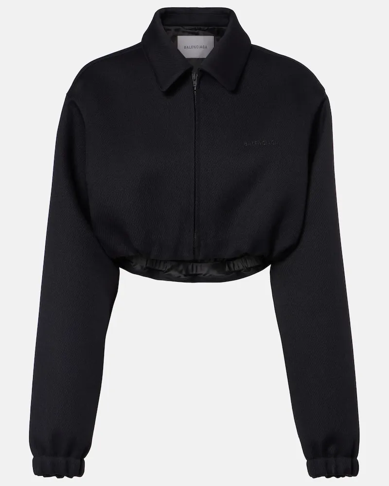 Balenciaga Giacca blouson cropped Nero