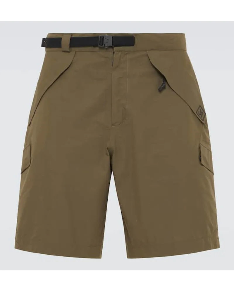 Loro Piana Shorts tecnici in misto cotone Verde