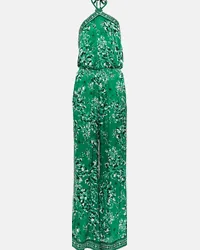 Poupette St Barth Jumpsuit Isabelle con stampa Verde