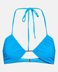 Melissa Odabash Top bikini Luxor con scollo all’americana Blu