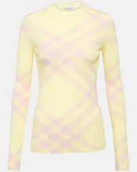 Burberry Top in misto lana Burberry Check Giallo