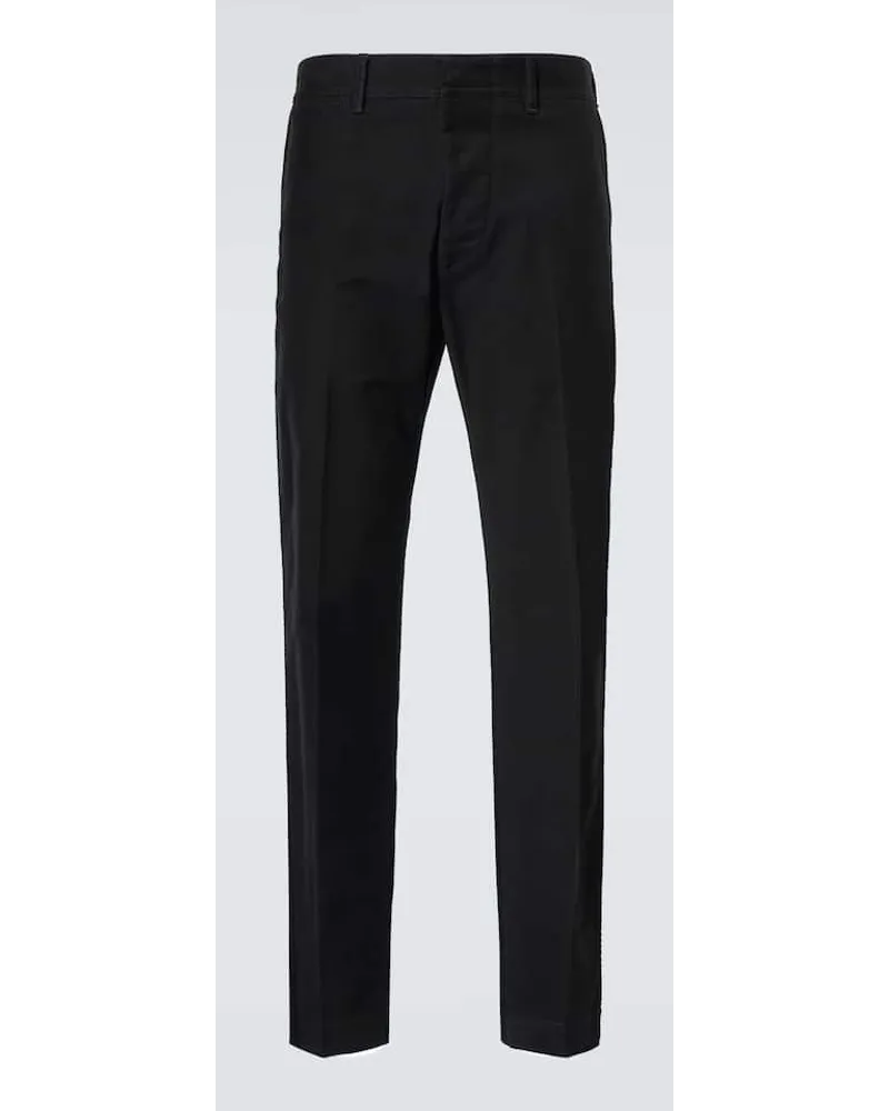 Tom Ford Pantaloni chino in misto cotone Nero