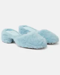 KHAITE Mules Clio in shearling Blu