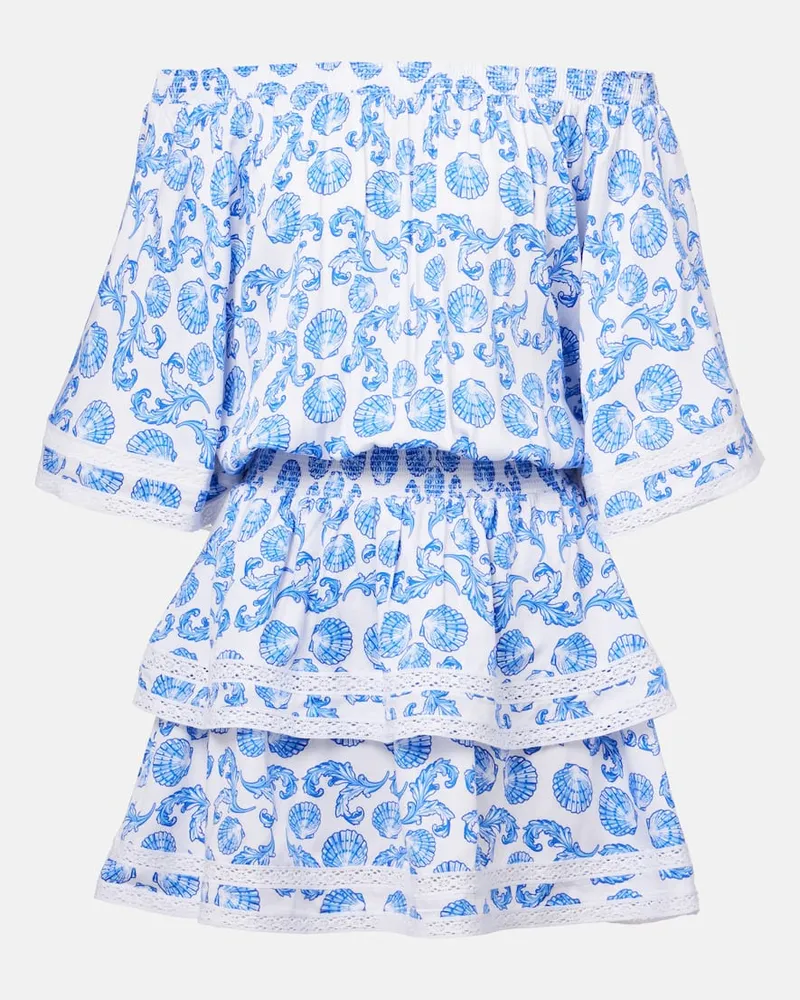 Melissa Odabash Abito corto Micha con stampa Blu