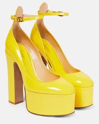 Valentino Garavani Pumps Tan-Go in vernice con plateau Giallo