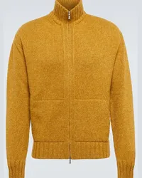 Loro Piana Pullover Snow Wander in cashmere con zip Giallo