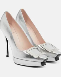 Roger Vivier Pumps Trompette in pelle metallizzata Argento