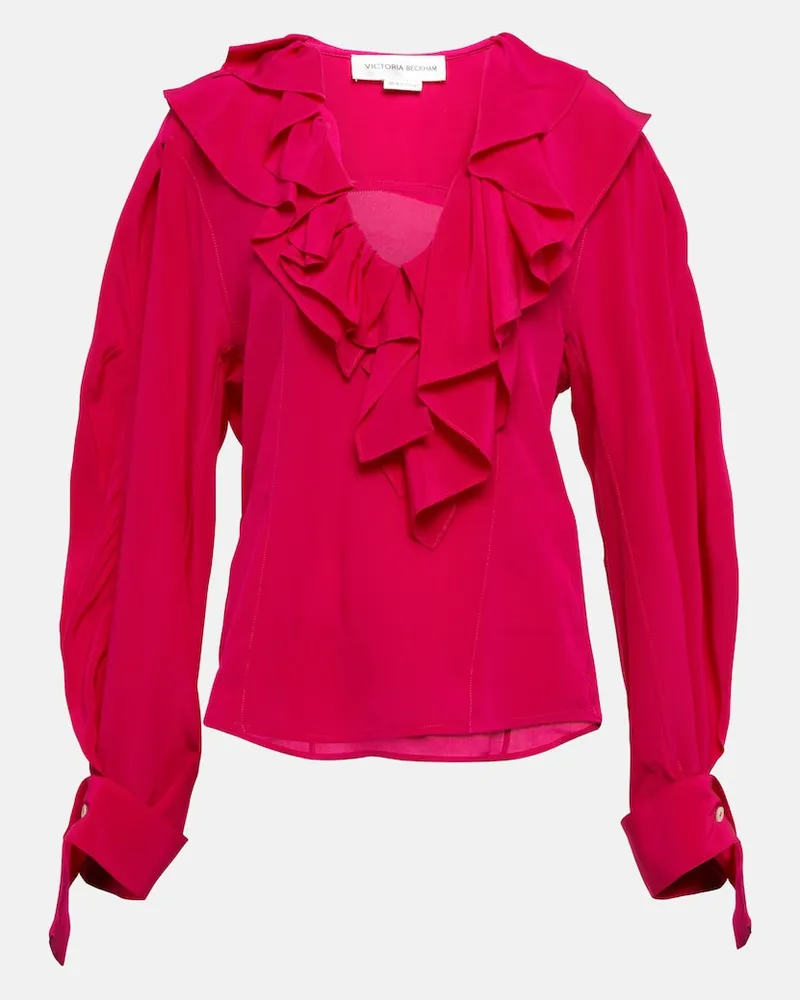 Victoria Beckham Blusa in crÃªpe de chine di seta Rosa