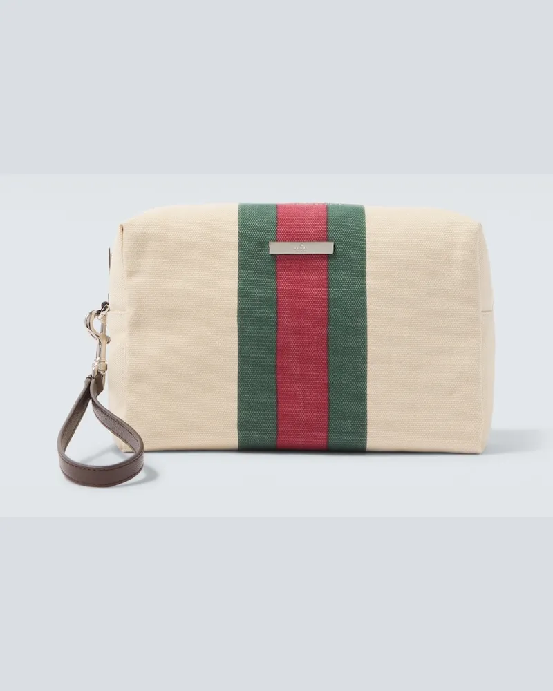 Gucci Bustina Positano Small in canvas Beige