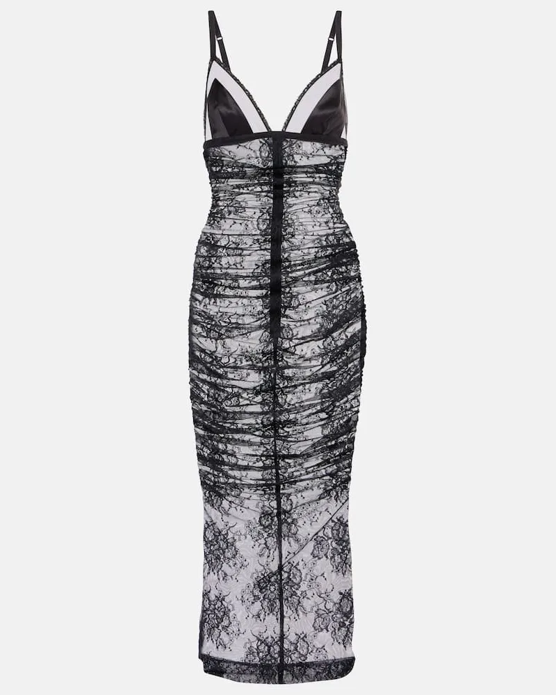 Dolce & Gabbana Abito sottoveste in pizzo Nero