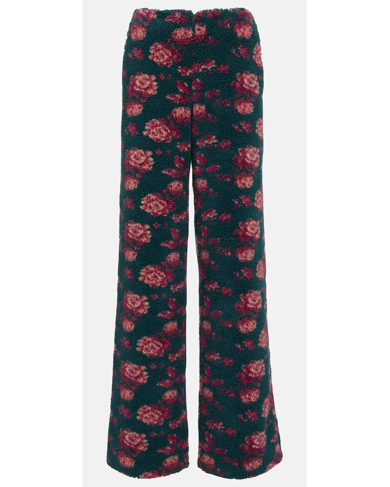 Magda Butrym Pantaloni regular in shearling Multicolore