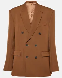 WARDROBE.NYC Blazer doppiopetto in lana Marrone