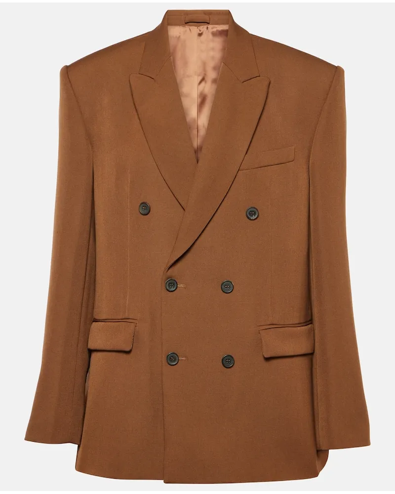 WARDROBE.NYC Blazer doppiopetto in lana Marrone
