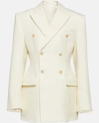 WARDROBE.NYC Blazer doppiopetto Contour in lana Bianco