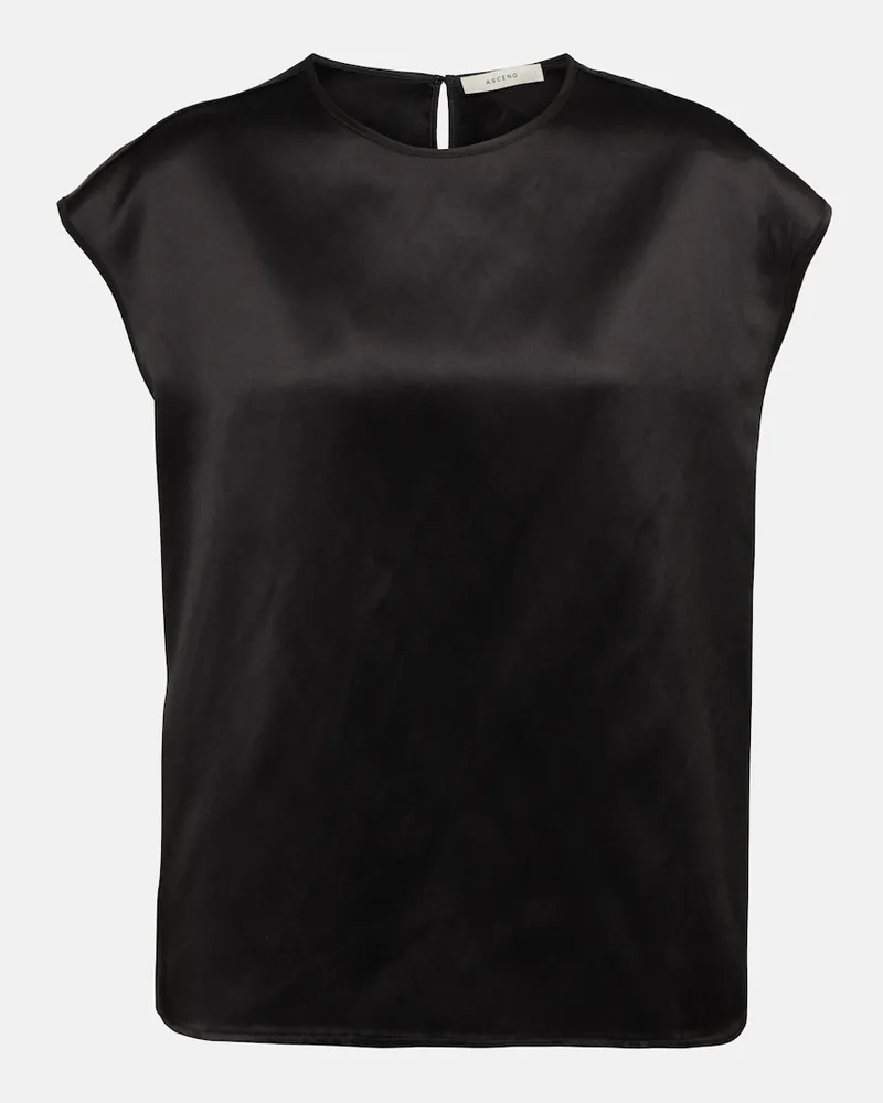 ASCENO Top Dasha in seta Nero