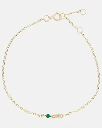 Stone & Strand Bracciale Tiny Emerald Goddess in oro 14kt con smeraldi e diamanti Oro